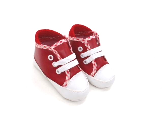 Tênis Bimbo Bebe Courino Cadarço Vermelho