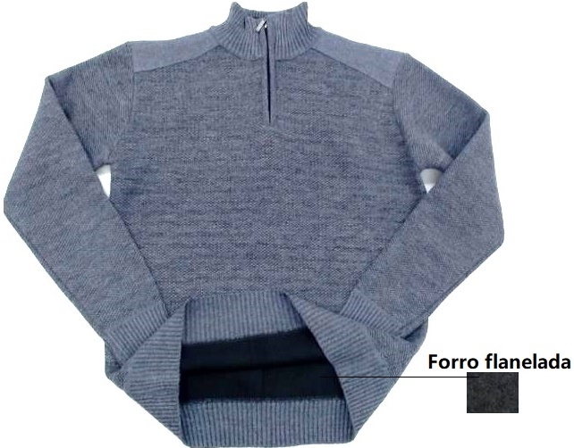 Blusa Kopico Ad Exg Masc M/l Lã/acril Zíper