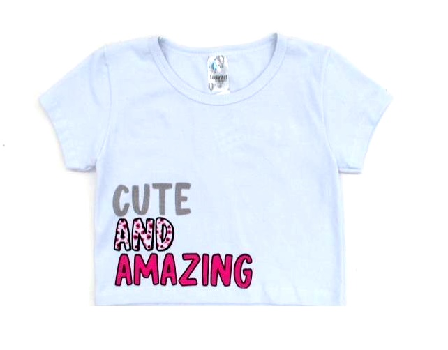 Blusa Lookinhos Inf Fem M/c Cotton Cropped