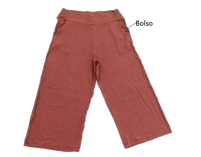 Calça E.a.m Ad Exg Fem Viscol Pantacourt 2bolsos