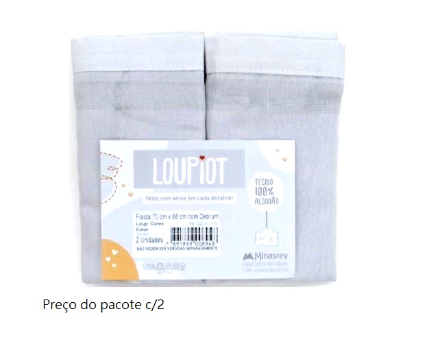 Fralda Loupiot Bebe Alg Debrum 70cmx68cm (c/2)