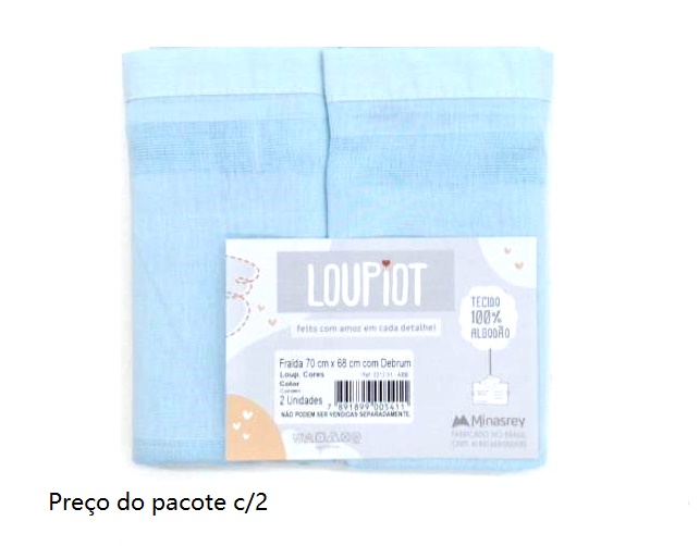 Fralda Loupiot Bebe Masc Alg Debrum 70cmx68cm (c/2
