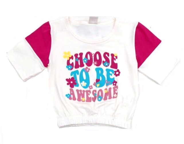 Blusa Viston Inf Fem M/c Cotton Cropped