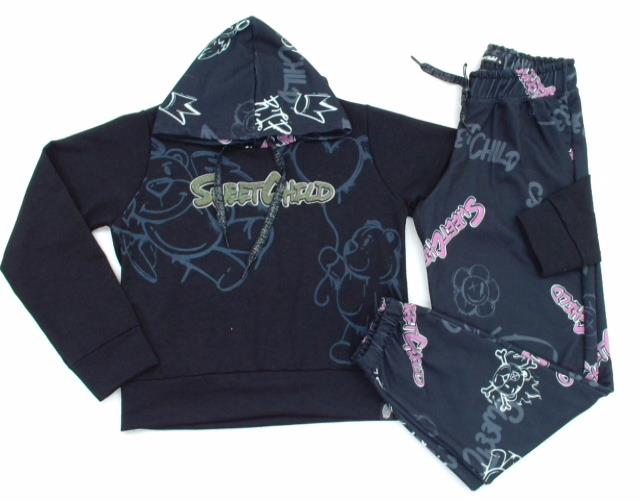 Conjunto Sweetchild Inf Fem Moletinho Cropped Capu