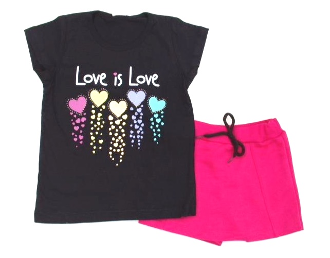 Conjunto Viston Inf Fem M/c Malha Short-saia
