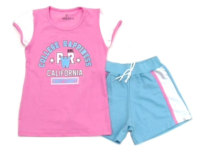 Conjunto Viston Juv Fem M/c Cotton Short