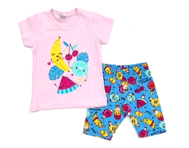 Conjunto Shumakids P.passos Fem M/c Cotton Bermuda