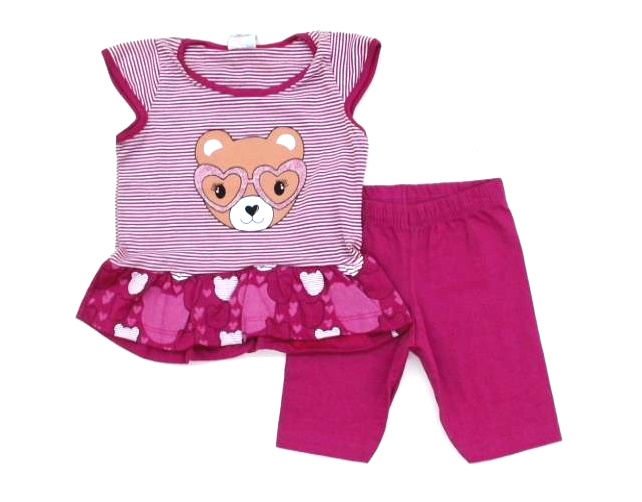 Conjunto Wkids Primeiros Passos Manga japonesa Malha Bermuda