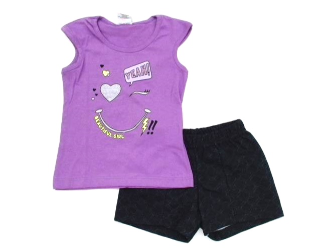 Conjunto Wkids Primeiros Passos  Manga japonesa Malha Short