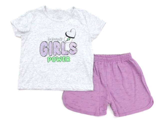Conjunto Wkids Juv Fem M/c Malha Short