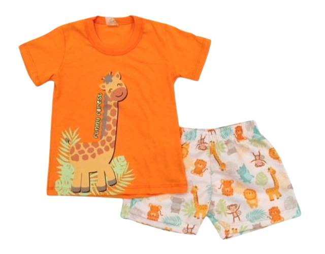 Conjunto Trin Primeiros Passos Manga Curta Malha