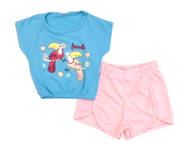 Conjunto Trin P.passos Fem Mga Jap Malha Short