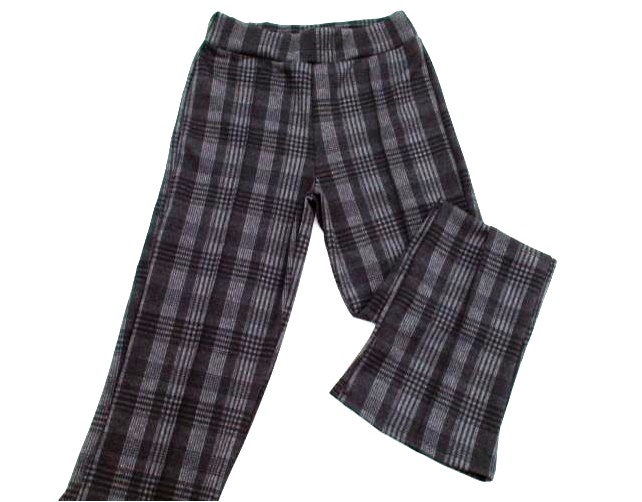 Calça Exportline Ad Exg Fem Jacquard Xadrez Flare