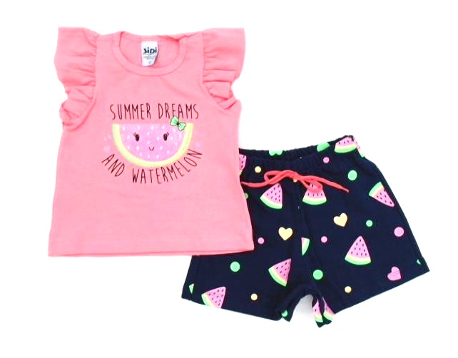 Conjunto Jidi P.passos Fem Mga Jap Cotton Short