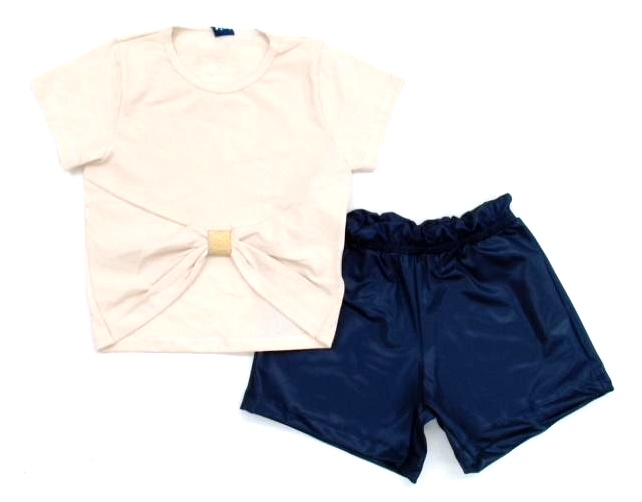 Conjunto Jidi Juv Fem M/c Cotton Cropped Short