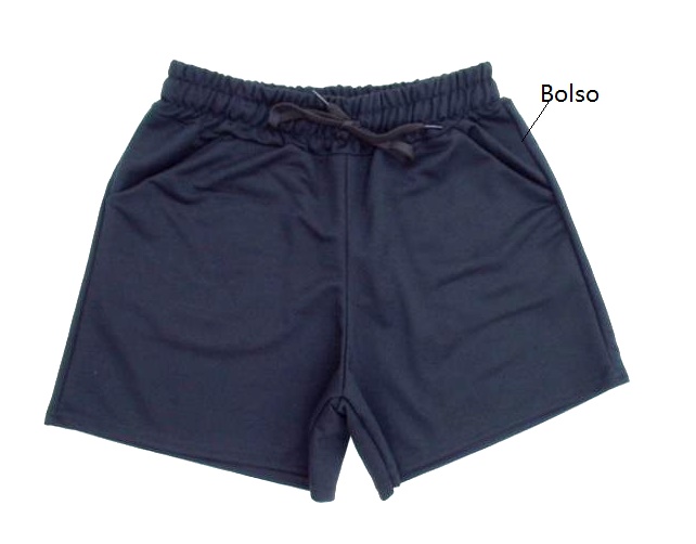 Short Sangosplus Ad Exg Fem Moletinho 2bolsos