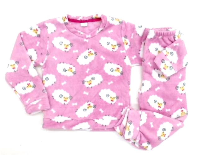 Pijama Pacoleon Inf Fem M/l Peluciado Estamp