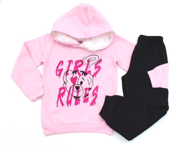Conjunto Leb Inf Fem Mol Capuz Calça