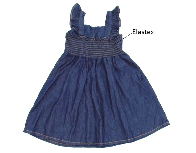 Vestido Lbmodas Inf Mga Jap Jeans Elastex