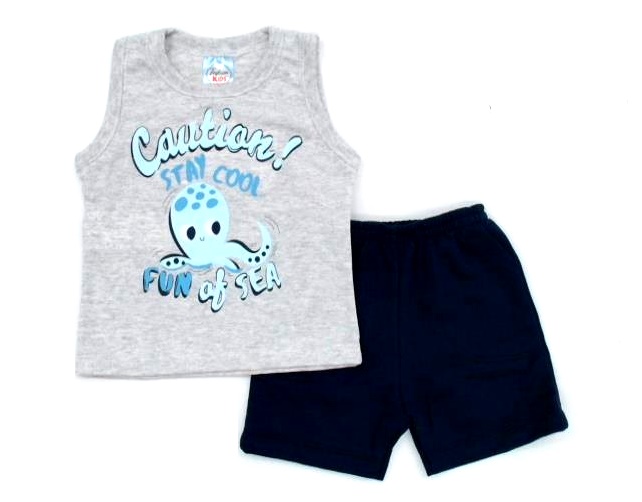 Conjunto Fashionkids Bebe Masc Reg Machão Malha