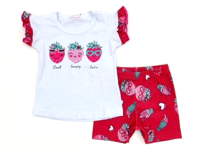 Conjunto Fashionkids Bebe Fem Mga Jap Cotton Short