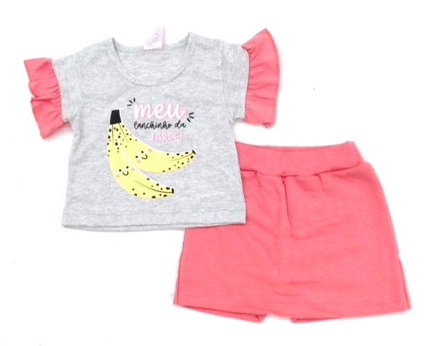Conjunto Fashionkids P.passos Fem M/c Malha Short-