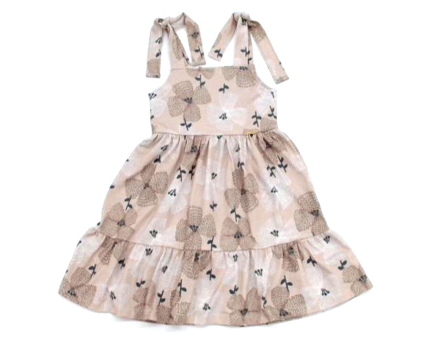 Vestido Randa Inf Reg Poliéster estamp
