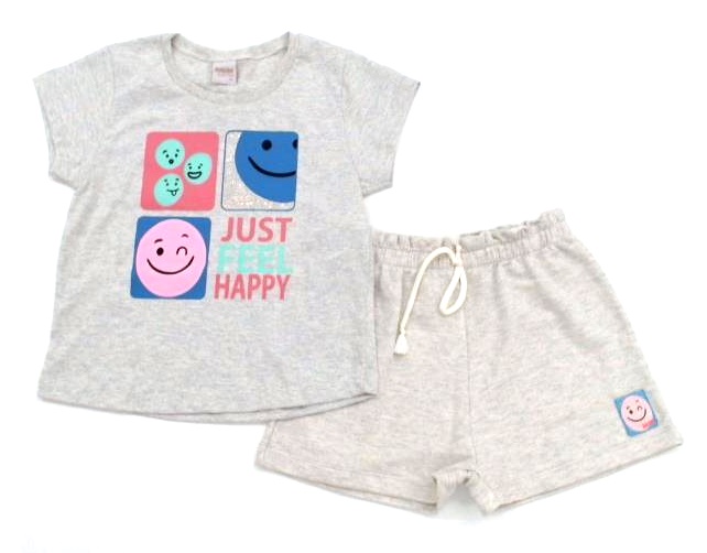 Conjunto Pitiluka Juv Fem M/c Malha Short