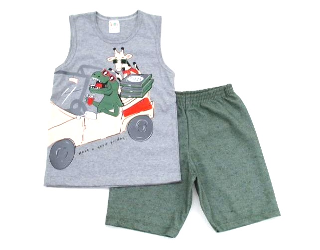 Conjunto Pegalegal Inf Masc Reg Malha
