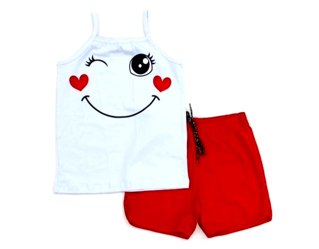 Conjunto Pegalegal Juv Fem Alça Cotton Short