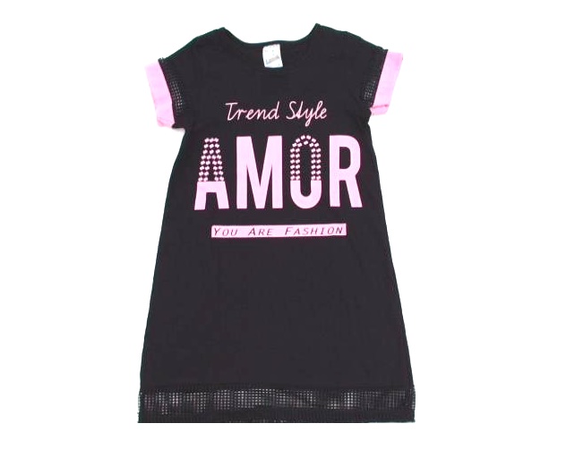 Vestido Pegalegal Inf M/c Malha Telinha