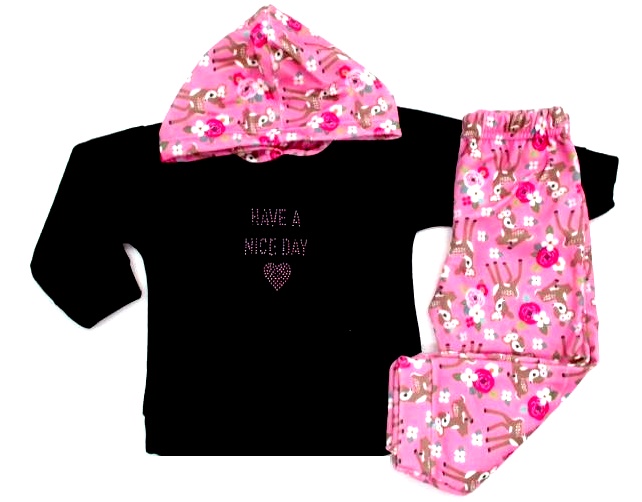Conjunto Didiene Primeiros Passos Plush Capuz Calça