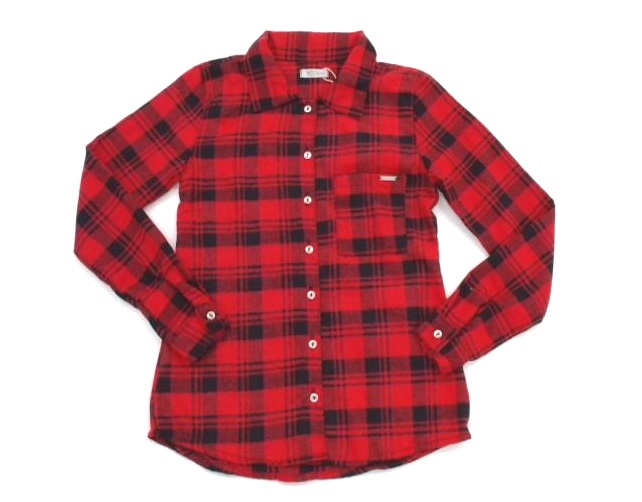 Camisete Mox Juv Fem M/l Flanela Xadrez Bolso