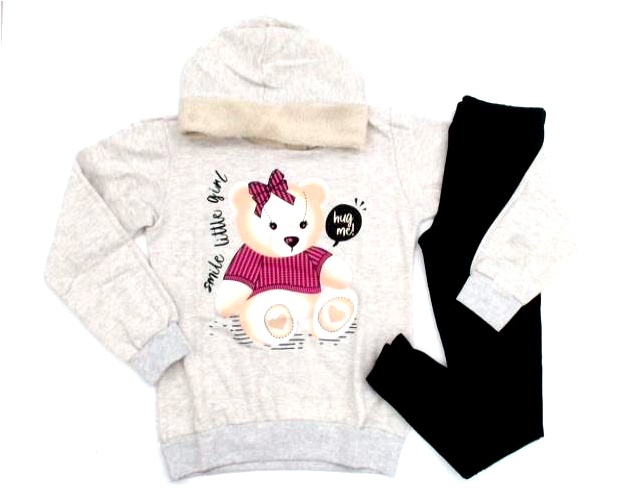 Conjunto Jeitodoce Inf Fem Mol Capuz Legging