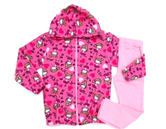 Conjunto Jidi Inf Fem Mol Capuz Legging