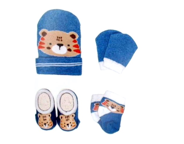 Kit-bebe Duck Bebe Masc Alg (touca+luva+meia-4pçs)