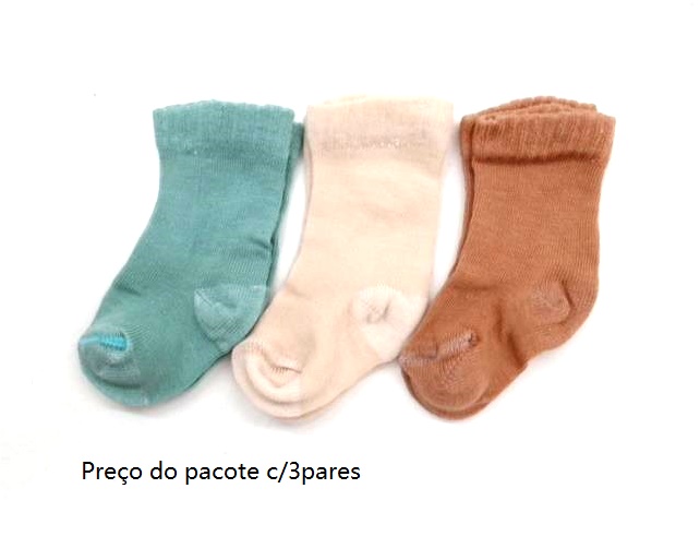 Meia Duck Bebe Neutro Alg (c/3)