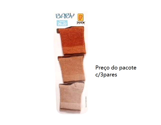 Meia Duck Bebe Neutro Alg (c/3)