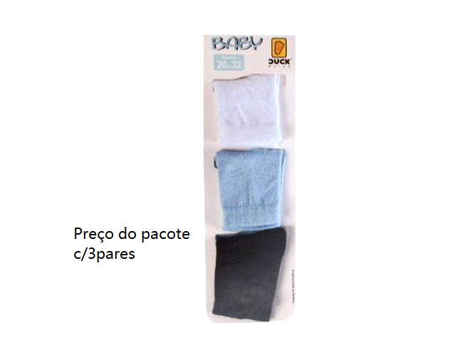 Meia Duck Bebe Masc Alg (c/3)