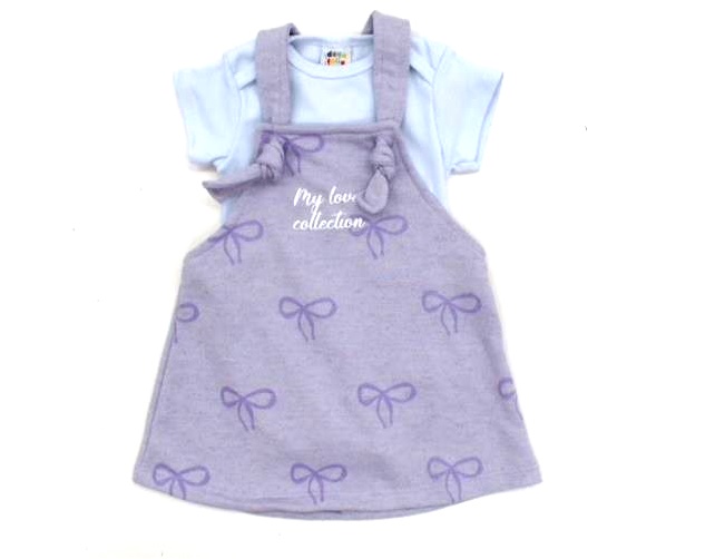 Salopete Docefolia Bebe M/c Moletinho Body 2pçs