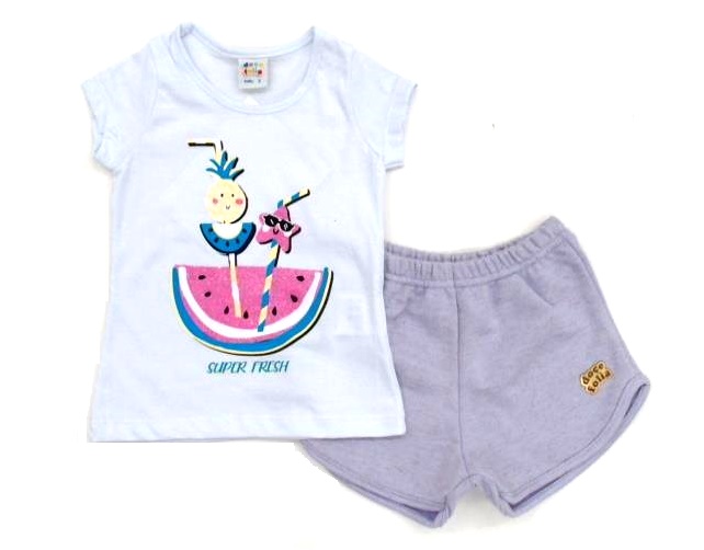 Conjunto Docefolia P.passos Fem M/c Malha Short