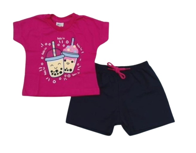 Conjunto Docefolia P.passos Fem M/c Malha Cropped