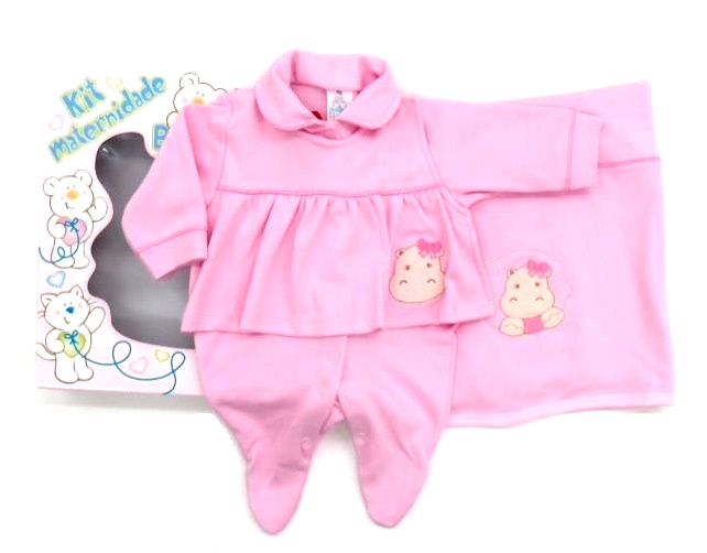 Saída-maternidade Bloomys Bebe Fem Suedine 2pçs