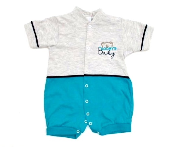 Macacão Bloomys Bebe Masculino Manga Curta Malha