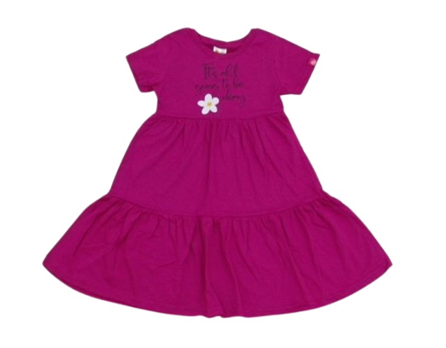 Vestido Soletex Infantil Manga Curta Malha