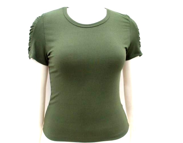 Blusa Bstar Adulto Extra Grande Feminina Manga Curta Viscose Canelada