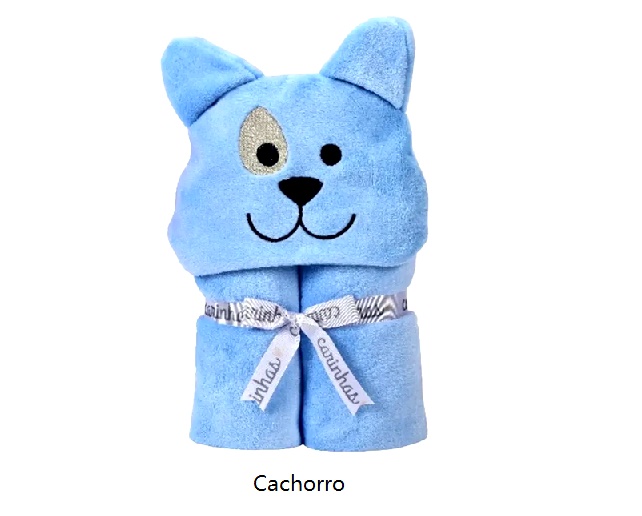 Cobertor Minasrey Bebe Microfibra Capuz Carinhas