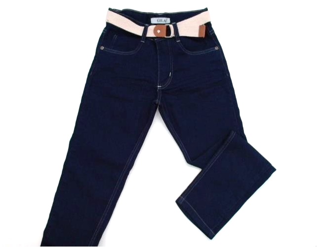 Calça Gilas Juv Masc Jeans Lycra Cinto
