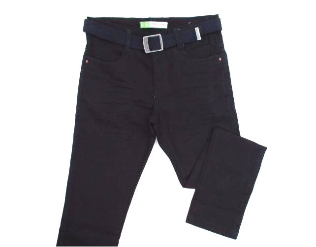 Calça Nacional Juv Masc Sarja Lycra Cinto