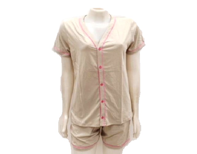 Pijama Desayner Ad Fem M/c Malha Botão